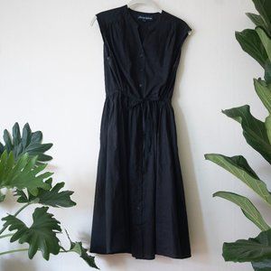 Black shirtwaist dress